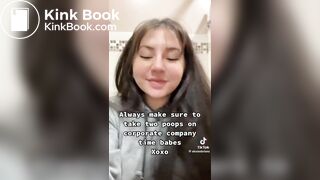 Woman pooping on company’s time