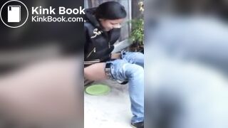 Girl pretends she’s giving birth while pooping