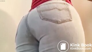 Girl's light grey jeans sharts