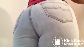 Girl's light grey jeans sharts