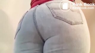 Girl's light grey jeans sharts