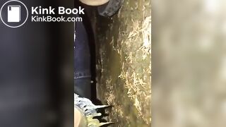 Ruining her pants in the woods..