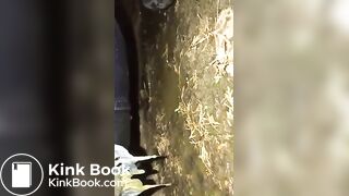 Ruining her pants in the woods..