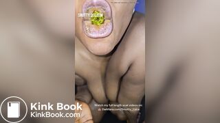 Ebony EATING her POOP - Shithole Drilling ASS TO MOUTH