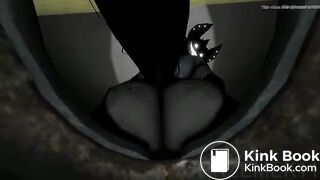 3D Girl pooping - video 2