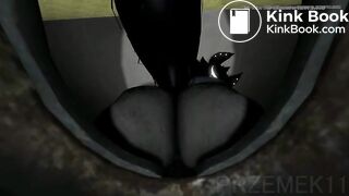 3D Girl pooping - video 2