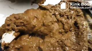 Red dress panty poop