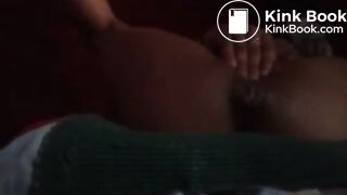 Black ebony pushing truffles out for shit pigs