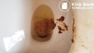 Ebony bbw creamy shit on toilet seat