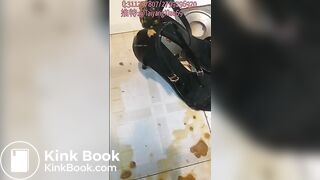 Chinese sexy girl pantyhose pooping