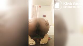 BBW Ebony Woman poops on the floor