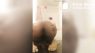 BBW Ebony Woman poops on the floor