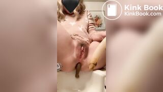 Girl shits on dildo - video 4