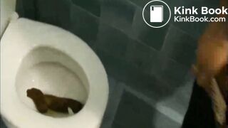 Beautiful girl diarrhea in parking lot