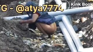 Indian aunty shitting - video 4