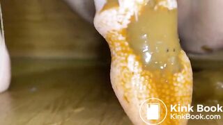 Dildoing scat and poopy feet..