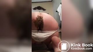 sloppy white panty poop