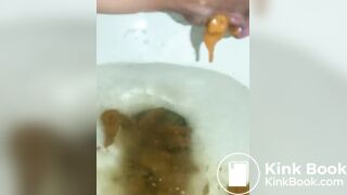 girl toilet diarrhea and pee