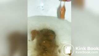 girl toilet diarrhea and pee