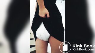 Girl shows off her messy diaper