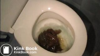 Blonde ana clogged the toilet