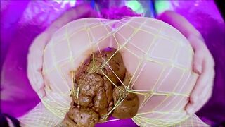 Big load in fishnet panties..