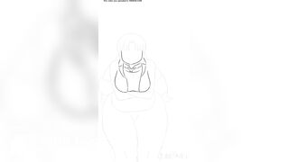 Looks like the bathroom was too tight for her