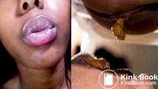 Human Toilet Femdom Ebony Shit Feeding (Fantasy Edit)