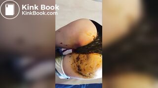 Filling her jeans with piss and shit, very messy
