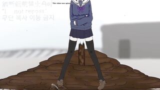 Anime girl utterly shits herself