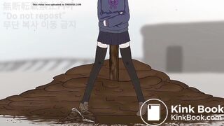 Anime girl utterly shits herself