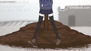 Anime girl utterly shits herself