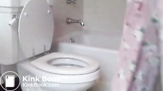 Large amount of excrement in toilet bowl