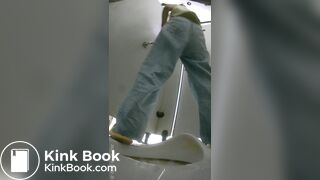 Chinese girl toilet poop