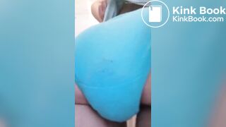 Blue panty poop - video 7