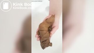 Girl shit on her finger