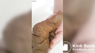 Girl shit on her finger