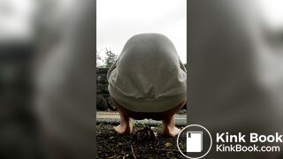 Female is diarrhea in the street