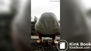 Female is diarrhea in the street