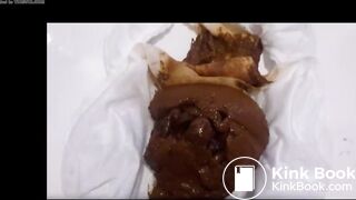 Big poop in white panties under dress