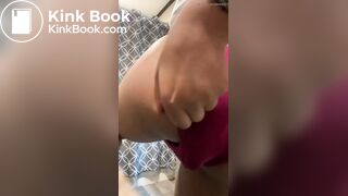 Constipated hottie poops her panty