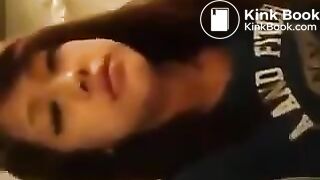 Sexy girl forcing constipation