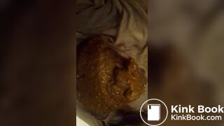 Poop in brown pantyhose
