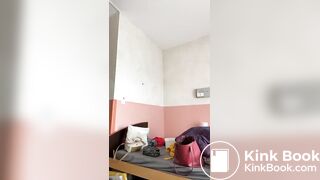 Italian girl dildo shit accident