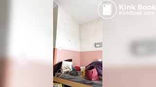 Italian girl dildo shit accident