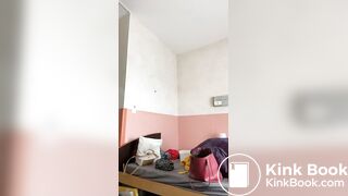 Italian girl dildo shit accident