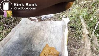 African girl take a huge dump
