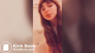 Sexy girl eats her shit in a bathtub