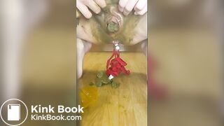 Shitting shoving in pussy and eating sshit