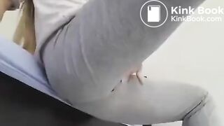 A mess in tight sweatpants..